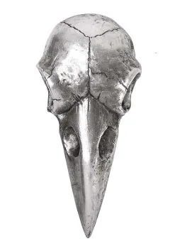 Raven Skull Silver Hand Mirror