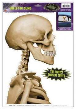 Skeleton Window Cling Back Seat Driver Decoration