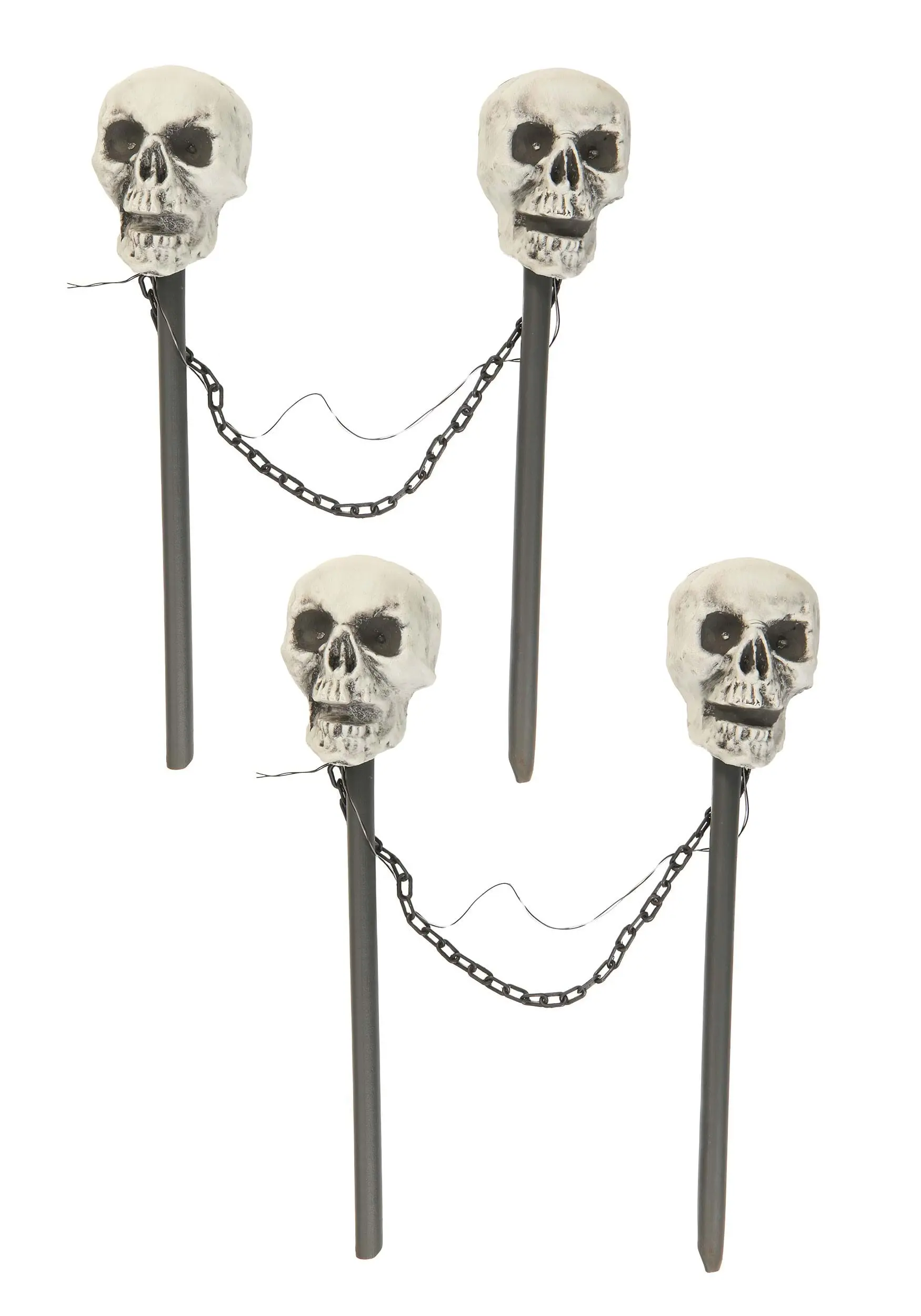 Set Of 4 Skull Pathway Lights 4 Set Of 4 Skull Pathway Lights - Image 2