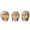 Set Of 3 Skully Head Luminaries 1 Set Of 3 Skully Head Luminaries -Animatronics Shop skully head luminary
