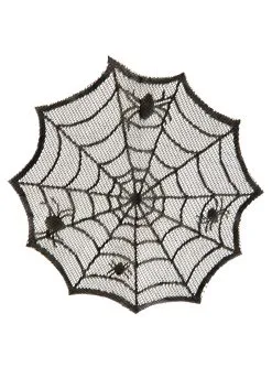 Black Spider Web Placemat Table Decoration
