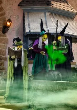 Animated Stirring Up Trouble Witch Decoration -Animatronics Shop stirring up trouble animated witch decoration alt 2