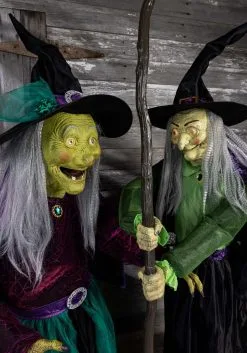 Animated Stirring Up Trouble Witch Decoration -Animatronics Shop stirring up trouble animated witch decoration alt 5