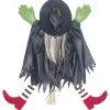 Tree Trunk Witch With Red Shoes Halloween Decoration -Animatronics Shop tree trunk witch with red shoes