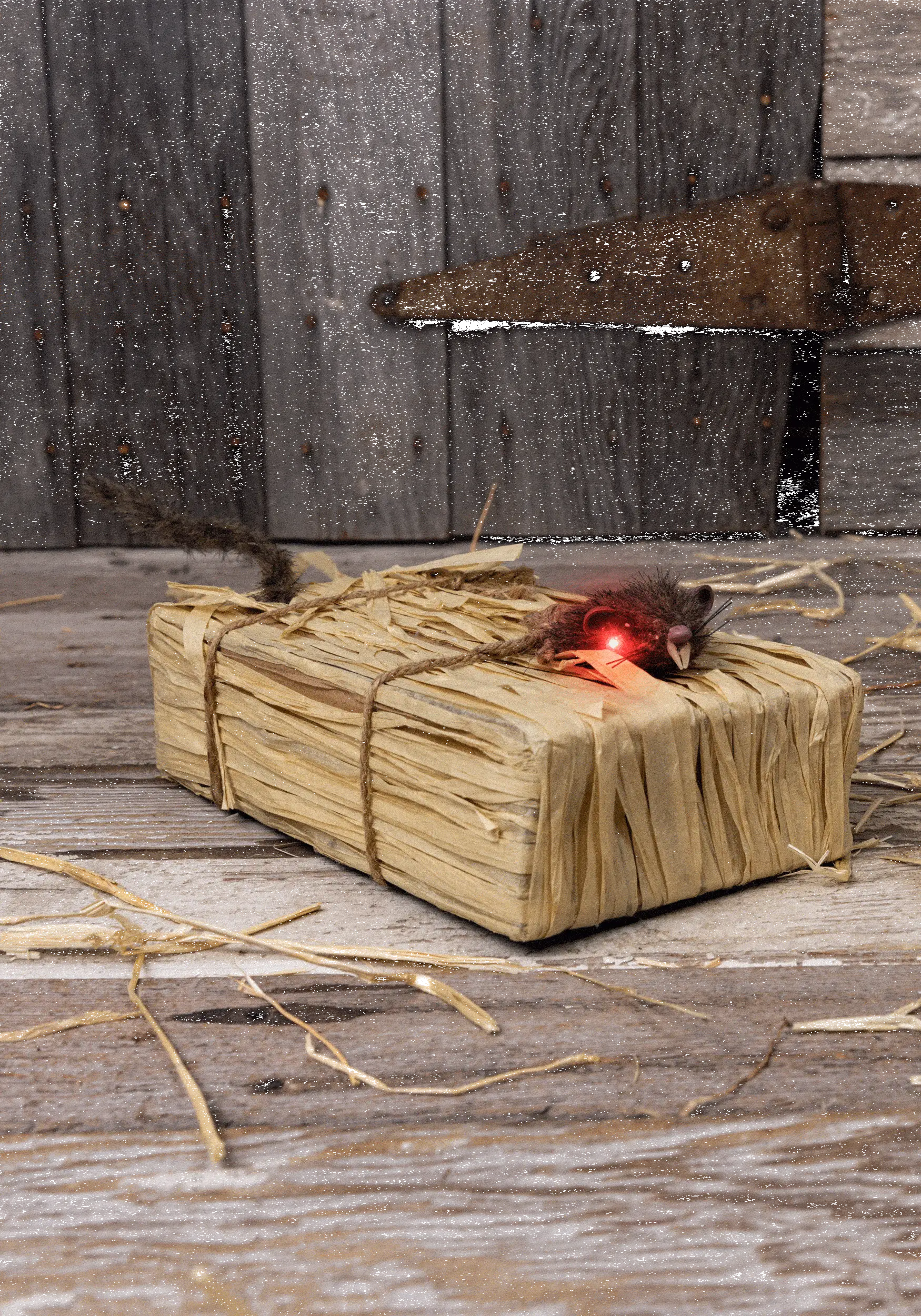 Walking Light Up Animated Haystack Rat Halloween Decoration 3 Walking Light Up Animated Haystack Rat Halloween Decoration