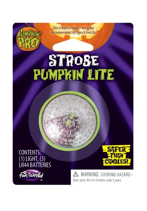 White Strobe Pumpkin Lite -Animatronics Shop white strobe pumpkin lite