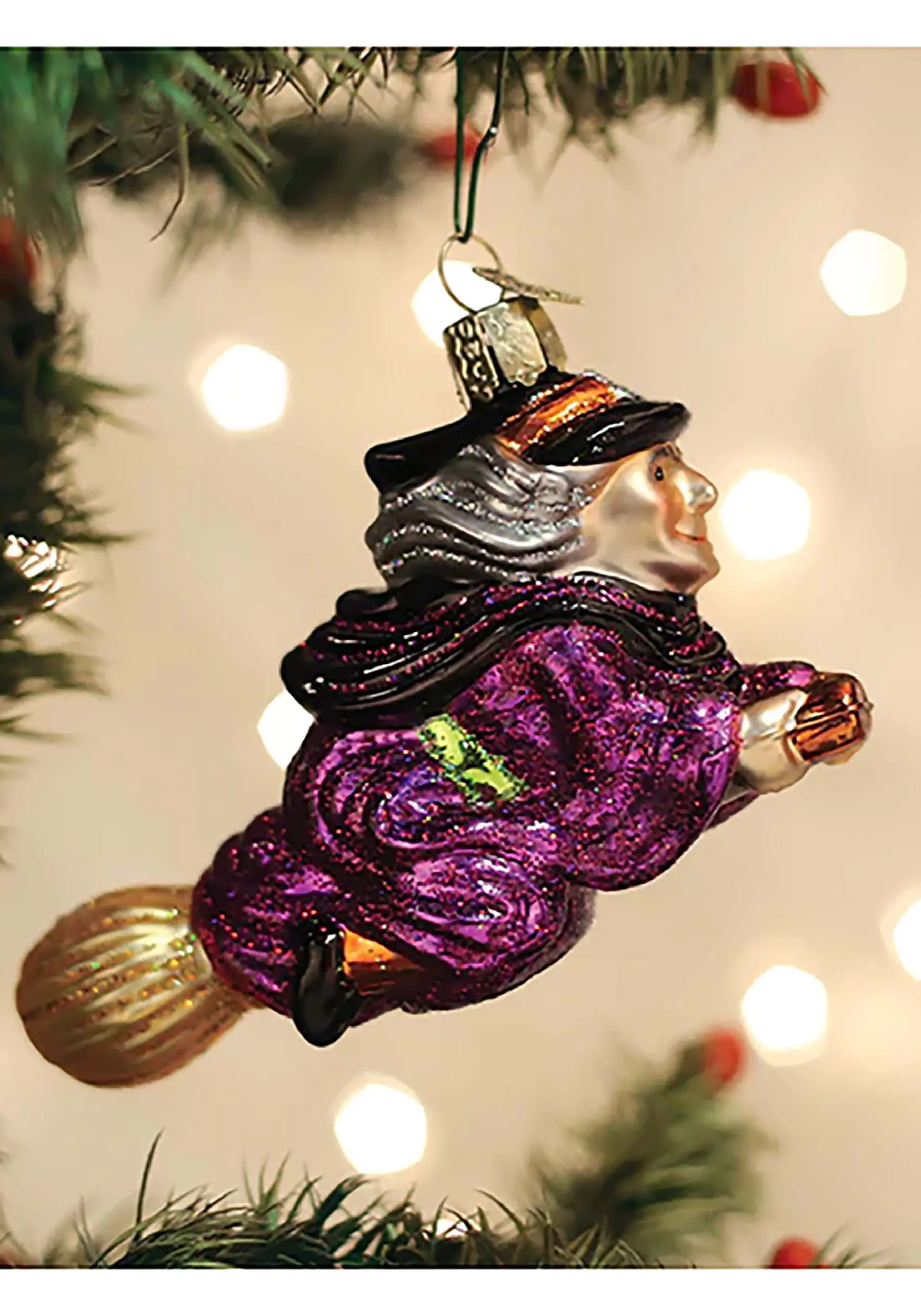 Witch Flying On A Broomstick Ornament 4 Witch Flying On A Broomstick Ornament - Image 2