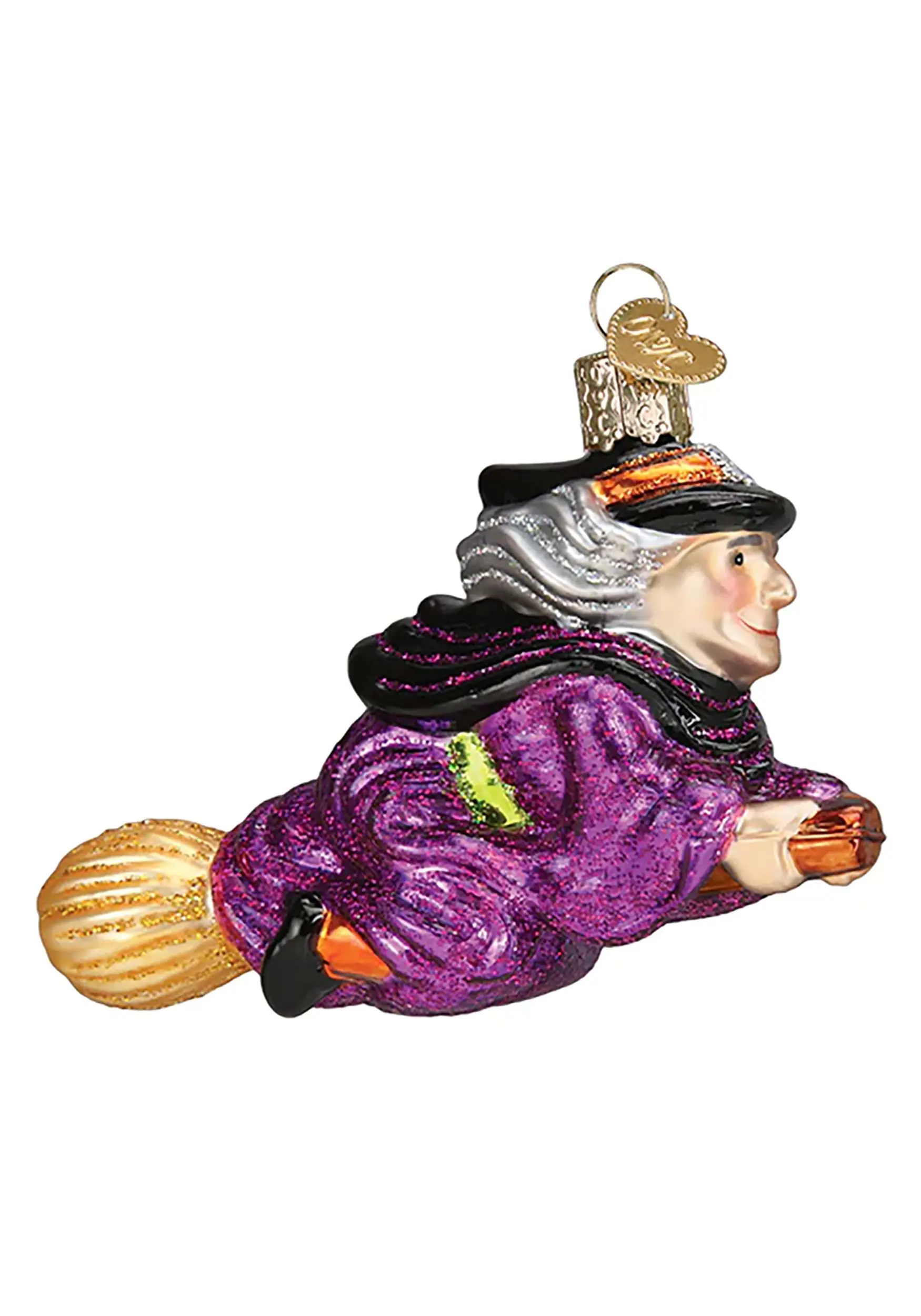 Witch Flying On A Broomstick Ornament 3 Witch Flying On A Broomstick Ornament
