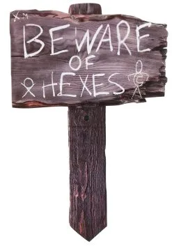 Witch Way Hex Halloween Sign Decoration
