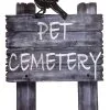 Witch Way Pet Cemetery Sign Halloween Decoration