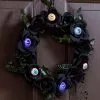 Light Up Eyes Flower Wreath -Animatronics Shop wreath with 3 bulbs color change led light 0